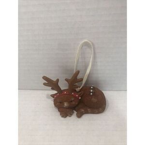 2009 Hallmark Cat Wearing Antlers Holiday‎ Christmas Ornament Grumpy Kitty